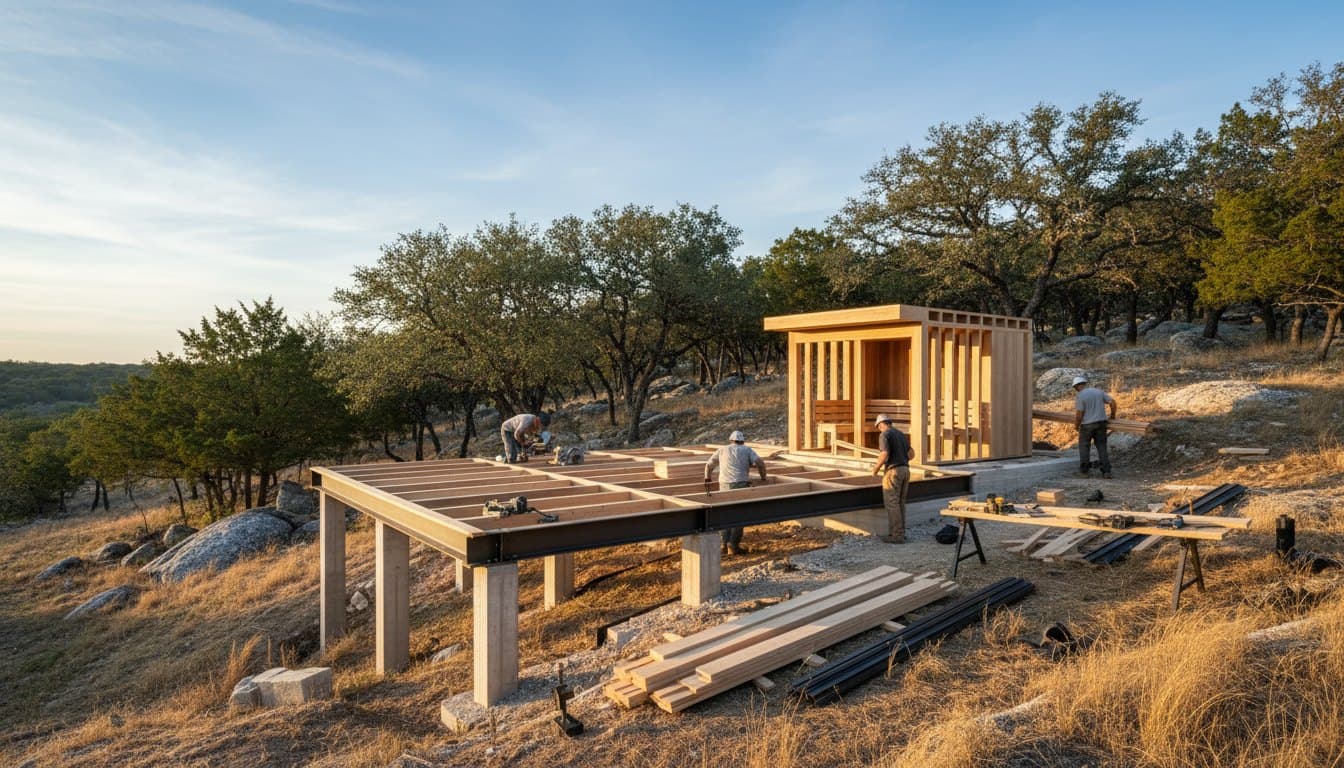 Framing the amenity deck